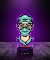 3D Plexido LED Lamp with UV Print Nurse Doctor
