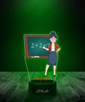 3D Plexido LED Lamp with UV Print Teacher Teacher Blackboard