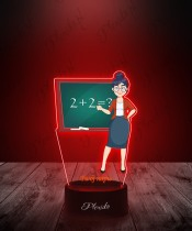 3D Plexido LED Lamp with UV Print Teacher Teacher Blackboard