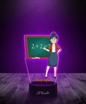 3D Plexido LED Lamp with UV Print Teacher Teacher Blackboard