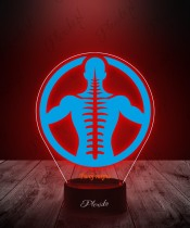 3D Plexido LED Lamp with UV Print Physiotherapist Anatomy