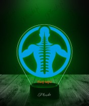 3D Plexido LED Lamp with UV Print Physiotherapist Anatomy