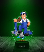 3D Plexido LED Lamp with UV Print Plumber Handyman