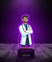 Lampka LED 3D Plexido z Nadrukiem UV Lekarz Doktor Szpital