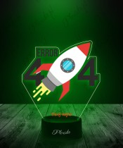 3D Plexido LED Lamp with UV Print ERROR 404 IT Programmer Nerd