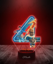 Fantastic Four 3D-Plexido-LED-Lampe mit UV-Druck