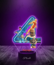 Fantastic Four 3D Plexido LED Lamp with UV Print