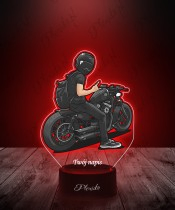 3D Plexido LED Lamp with UV Print Harley Davidson Motorcyclist