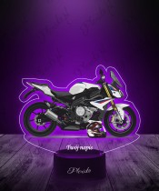Lampka LED 3D Plexido z Nadrukiem UV Motor BMW S 1000 R Motocykl