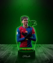 Lampka LED 3D Plexido z Nadrukiem UV Lamine Yamal FC Barcelona