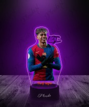Lampka LED 3D Plexido z Nadrukiem UV Lamine Yamal FC Barcelona