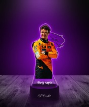 Lampka LED 3D Plexido z Nadrukiem UV Formuła 1 Lando Norris Bolid