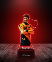 Lampka LED 3D Plexido z Nadrukiem UV Formuła 1 Lando Norris Bolid