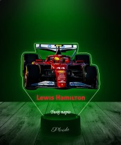Lampka LED 3D Plexido z Nadrukiem UV Formuła 1 Lewis Hamilton Bolid