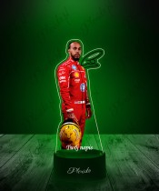 3D Plexido LED Lampe mit UV-Druck Formel 1 Lewis Hamilton Bolid