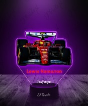 3D Plexido LED Lamp with UV Print Formula 1 Lewis Hamilton Bolid