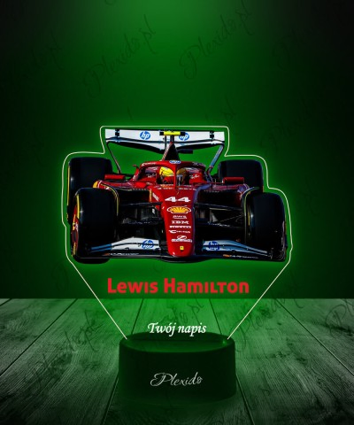 Lampka LED 3D Plexido z Nadrukiem UV Formuła 1 Lando Norris Bolid | Plexido.pl