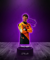 3D Plexido LED Lampe mit UV-Druck Formel 1 Lando Norris Bolide