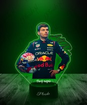 Lampka LED 3D Plexido z Nadrukiem UV Formuła 1 Max Verstappen Bolid