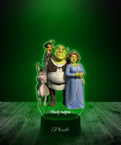 3D Plexido LED Lamp with UV Print Shrek Fiona Puss in Boots Donkey