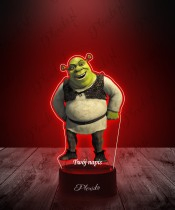 3D Plexido LED Lamp with Shrek UV Print