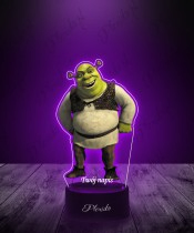 3D Plexido LED Lamp with Shrek UV Print