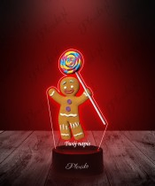 3D Plexido LED Lampe mit UV-Druck Shrek Cookies Lebkuchenmann