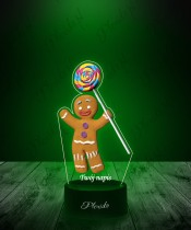 3D Plexido LED Lampe mit UV-Druck Shrek Cookies Lebkuchenmann