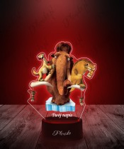 3D Plexido LED Lamp with UV Print Ice Age Sid Maniek Diego
