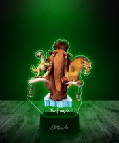 3D Plexido LED Lamp with UV Print Ice Age Sid Maniek Diego