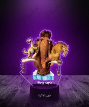 3D Plexido LED Lamp with UV Print Ice Age Sid Maniek Diego