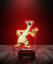 3D Plexido LED Lamp with UV Print Ice Age Sid