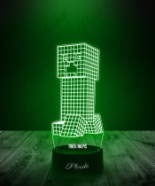 Lampka LED 3D Plexido Minecraft Creeper