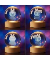 Kryształowa Kulka 3D Świnka Peppa