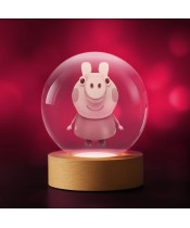 Kryształowa Kulka 3D Świnka Peppa
