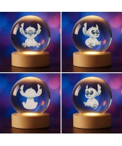 3D-Kristallkugel Lilo und Stitch Engel