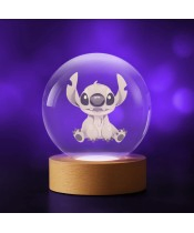 3D Crystal Ball Lilo and Stitch Angel