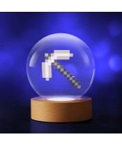 Minecraft Diamant-Spitzhacke 3D-Kristallkugel