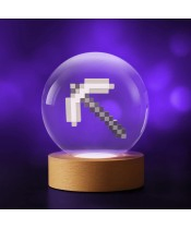 Minecraft Diamant-Spitzhacke 3D-Kristallkugel