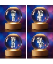 Minecraft Diamond Pickaxe 3D Crystal Ball
