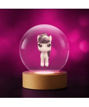 Minecraft Diamond Pickaxe 3D Crystal Ball