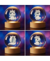 Kryształowa Kulka 3D Kucyk Jednorożec Unicorn