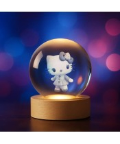 Hello Kitty 3D-Kristallkugel