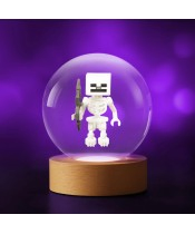 Minecraft Skeletor 3D-Kristallkugel