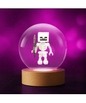 Minecraft Skeletor 3D-Kristallkugel