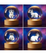 Kryształowa Kulka 3D Kotek Kicia