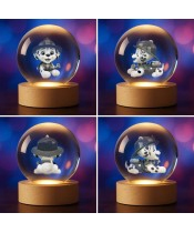 3D Crystal Ball Kitty with Stripes