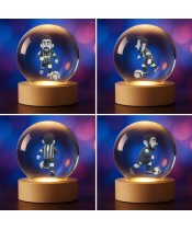 Leo Messi FC Barcelona 3D-Kristallkugel
