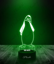 Lampka LED 3D Pingwiny z Madagaskaru Kowalski