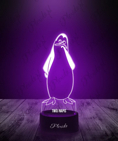 Lampka LED 3D Pingwiny z...
